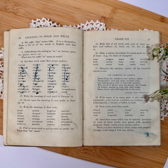 🌿 Vintage 1924 Schoolbook – Learning to Speak and Write, Book II - Picture 7 of 16